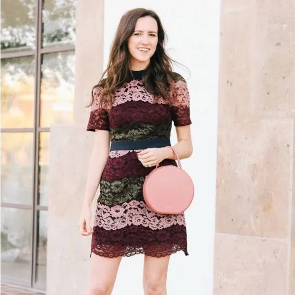 Ted Baker London Jassey Lace Paneled Dress Size 3